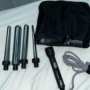 Cortex Professional 4 in 1 Pro Titanium Clipless Curling Iron Set